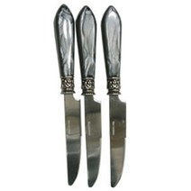 쭈bhnj__힘멜 앤틱 디너 나이프 마블그레이 3개 잼 버터 빵칼 잼칼 주방 스텐 양식기♥hopenjoy!, ♥hopenjoy!