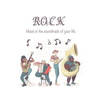 Quote Journal Rock Music is the soundtrack of your life. Sheet Gift: Lined / moleskine art plus musi