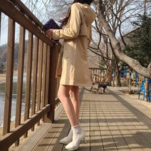 롱후드 여성 야상 사파리 트렌치코트