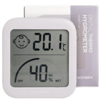 마더케이 디지털 온습도계, 라벤더 색상, 1개