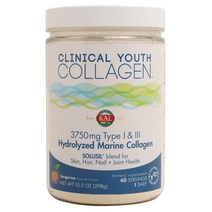 Kal 클리니컬 유스 콜라겐 5000mg 타입 1 & 3, 1개, 298g