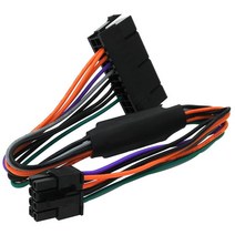 랜선분배기 24 핀 8 ATX PSU 전원 어댑터 케이블 호환 DELL Optiplex 3020 7020 9020 정밀 T1700 12인치 30, [01] Black