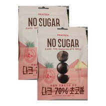 피코크 무설탕 초코릿으로 만든 다크 70% 초코볼 60g x 2개 총 120g