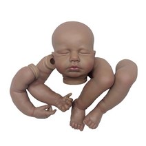 예쁜 Saskia 20 인치 Painted Bebe Reborn Kits 핸드 메이드 lifelike softbaby 미완성 DIY Doll With Hair, [04] Black Loulou Kits