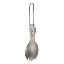 캠핑컵 티타늄컵 Lixada 50ml-750ml 티타늄 이중 컵 물 커피 티 컵 머그잔 접이식 손잡이 캠핑 캠프 식기125923, 15cm Spork