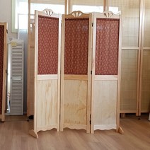 가구야히메 원목 패널 갤러리 3단 파티션 지지대포함, 패브릭 패널 3단-내추럴