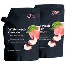 오트리푸드 화이트피치 청크잼 1kg 2개, 단품