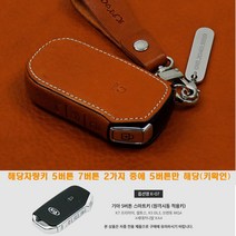 기아 EV6 더뉴셀토스 K8 쏘렌토 MQ4 스마트 키홀더 키케이스 키링 스마트, 리츠S K-07 5버튼(카멜)