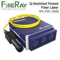 FireRay-오리지널 Raycus 섬유 레이저 소스 Q-스위치 펄스 발생기 20W 30W RFL-P20QS/P30QS 1064nm 마킹 기계용, 없음, 1.RFL-P20QS