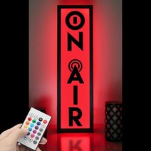 온에어 세로 라이트 ONAIR 방송 촬영 스트리머 BJ 소품 생방, 배터리 박스 무선 리모콘