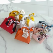 가죽 구디백 가방 유치원 생일 결혼식 돌 답례품 단체 퇴사 선물 간식 포장 미니 선물상자, 스카프가방, 레드와인