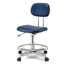 제도용 의자 팔무 작업의자 병원 공장 사무용 업무용 책상 연구실 크린룸, 블루, 높은중심봉(선호), 바퀴