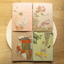 PGM1*^몰민화 묘한노트 + 책갈피 4종 패키지 제본 실제본 디자인 공부 학습공책 필기^*1췤pgm, a^^*옵션없슴