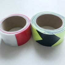 야광테이프 반사테잎 형광테이프 (5X500cm), 흰색빨강