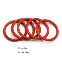 오링 4/5mm 실리콘 O-링 식품 학 고무 씰 와셔 레드 O 링 OD 15 mm - 45 mm579838, OD 16mm CS 4.0mm, 2pcs