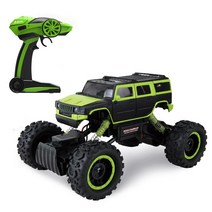 락크롤러 무선자동차 rc카 대형자동차 오프로드 방과후수업 몬스터 안전주행 어린이날선물, 그린 + 배터리1개추가
