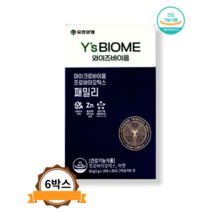 와이즈바이옴 유한양행 프로바이오틱스 패밀리 그릭요거트맛 60g 6박스