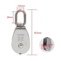 랫풀다운도르레 등운동 파워렉 가정용 스테인레스 스틸 풀리 M15/M20 M25 M32 M50 단일 휠 회전 리프팅 로, 01 m15