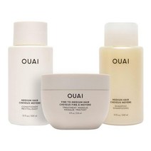 OUAI 파인 미디엄 트리트먼트 마스크 풀 사이즈 + 샴푸 컨디셔너 미국직송 294984
