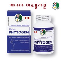 파이토젠 이소플라본 여성호르몬 갱년기 영양제 50대 60대 에스토로겐 보충제 식물성 베지캡슐 식약처인증 대두추출물등 복합물 효능 중년여성 추천 캐나다 직수입, 1병, 60캡슐