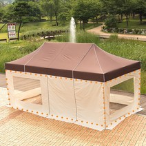 프리미엄 캐노피 천막 3X4.5 3X6 벽면 바람막이 창문 가림막 벽면가방 포함, P투명4벽면 3X4.5:블루