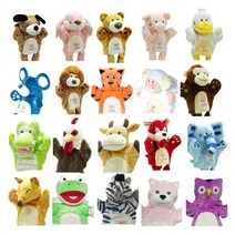 SSBEST장난감 교구 동물 손인형 20종 개별, 양