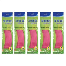 크린랲 크린랩 증정 천연고무 주방용 고무장갑 S 소 (핑크) 피부보호제 첨가, 5개