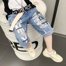 아동 데님 반바지 여름 어린이 의류 얇은 중형 어린이 느슨한 바지 어린이 학생 찢어진 바지 유행 빠른배송
