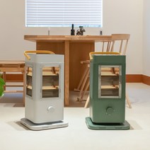 바툼 전기히터 가정용 사무실용 캠핑용 전기스토브 4WAY 감성난로 안전가드증정, BTH-5007(그레이)