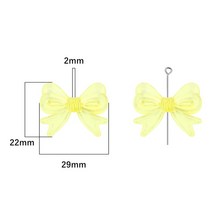레고장식장 아크릴장식장 피규어장식장 유리장식장 4pcs 달콤한 매력 아크릴 나비 구슬 Bowknot 활 쥬얼리, 11 02