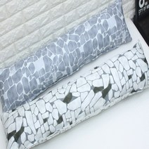 긴 베개 롱 쿠션 바디필로우(솜포함) 110X30 사이즈 ( 사계절용 or 여름용 ), 긴베개 바디필로우(솜포함), 아트, 화이트블랙