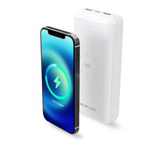 대용량 무선 충전 보조배터리 10w 2포트 20000mAh, 대용량 무선 보조배터리
