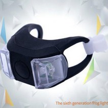 자전거 라이트 6 세대 개구리 AG10 배터리 실리콘 방수 Led 야간 사이클링 안전 경고등, CHINA, Black 1pcs