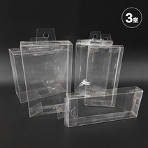PVC 투명 사각 케이스 3호 벌크포장 선물포장 박스, 이지아트프로덕션 본상품선택