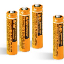pda 산업용 단말기 바코드 스캐너 폰 거치대4팩 550mAh 1.2V AAA 충전식 배터리 HHR-55AAABU NI-MH 교체용, 한개옵션0