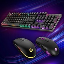게이밍 유선 키보드마우스 세트 HAKER K570 + A660 3325 블랙 + 로지텍 G102IC 세트선택, 3. K570 + G102IC 벌크, K570 적축