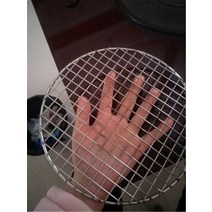 양꼬치기계 스테인레스 스틸 라운드 바베큐 그릴 그물 메쉬 랙 그리드 화격자 스팀 캠핑 하이킹 야외 와이, [09] 42.5cm