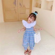 버디단가라 민소매수트 아동복 여자아동복 여아옷 여아의류 아동여름옷 여자아이옷 바캉스룩 나들이룩 키즈의류 여아점프수트 아동점프수트