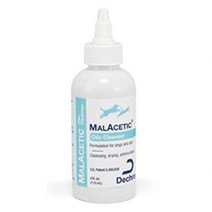 반려용품 Dechra MalAcetic Otic 사과향 귀/스킨 클렌저 113.4g(4온스), 4 oz, one option