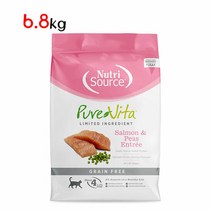 퓨어비타 캣 그레인프리 연어&완두콩 6.8kg 고양이사료, 단품