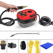 고압스팀청소기 2500W 스팀 청소기 고압 온도 청소 가전 에어 컨디셔닝 주방 후드 자동차 클리너 물 탱크, 01 red_01 EU_01 220V