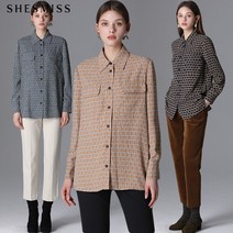 [쉬즈미스(SHESMISS)] 체인 프린트 포켓 셔츠 (택가격 148000원)