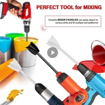 페인트 쉐이커 믹서 공업용 분산용 섞기 페인트 믹서 드릴 부착 페인트 에폭시 수지 흐름, 푸른