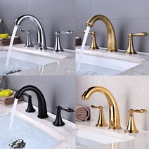 KOHLER 콜러골드 수도꼭지수도 3홀벨트 유광삼홀수전, 금