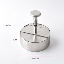 패티프레스 떡갈비틀 햄버거패티304 스테인레스 스틸 햄버거 프레스 패티 메이커 돼지 고기 그릴 철판 도, 04 114MM