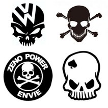 럭쇼 2022new 차량전용 해골 스티커, NO.6, 블랙, 1개