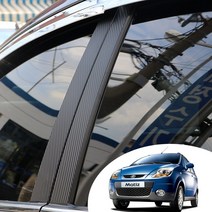 올뉴마티즈 B필러 포스트 마스크 데칼 스티커 자동차 기둥 몰딩 카본 무광 유광 펄 시트지, 유광 다크그레이