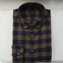 예작 예작 21F/W 브라운 기모 빅체크 일반핏 긴팔셔츠 YJ1WBR308