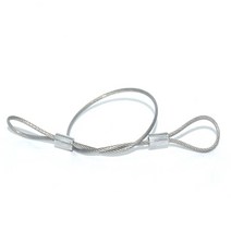 볼잠금 핀 퀵 릴리스 Unti-Lost Rope 블랙 스테인레스 케이블 안전 로프 (열쇠 고리 포함), 02 DP6_02 SZS2.0-250mm