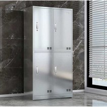 스테인리스 관물대 필라테스 옷걸이 철제옷장 목욕탕, 2문 사물함 304 스테인레스 스틸 1.2mm